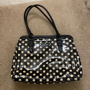 Kate Spade B&W Polka Dot Bag NWOT